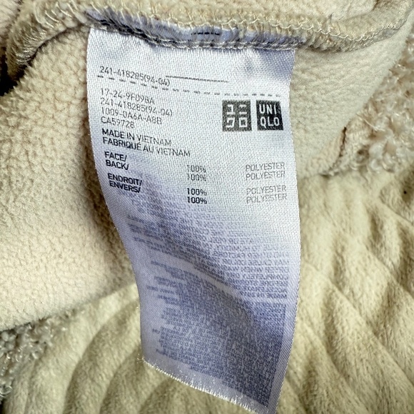 Uniqlo | Cream Sherpa Fleece Crew Neck Sweater (M) - Picture 8 of 8